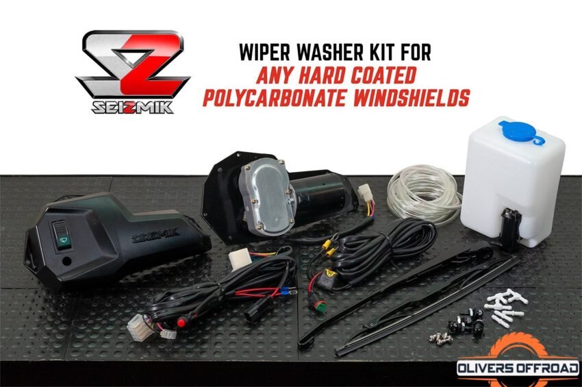 Seizmik UTV Windshield Wiper Washer Kit Fits Hard Coated Polycarbonate Windshields | UTV ACCESSORIES - Free Shipping
