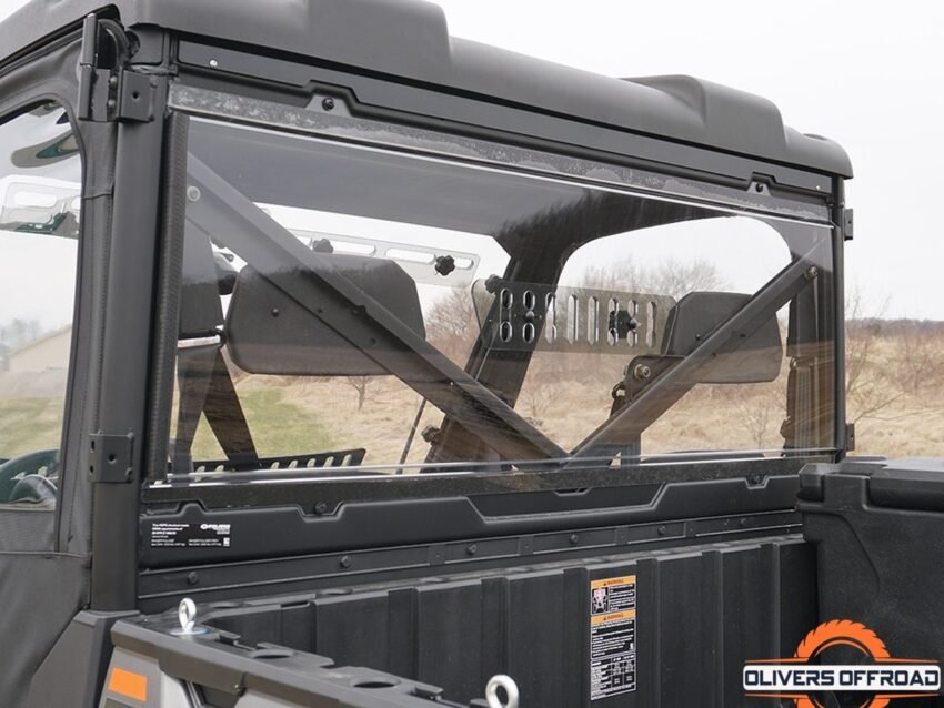 Polaris Ranger XP 1000 Vented Hard Coated Rear Windshield | UTV ACCESSORIES - Free shipping