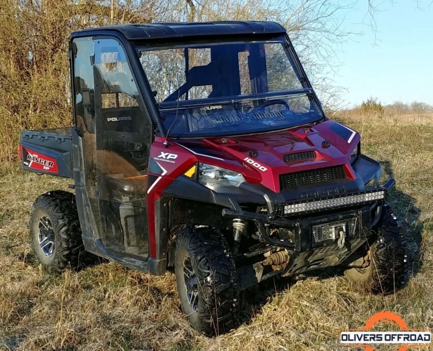Polaris Ranger Fullsize with Pro Fit Cage - 2 Pc Windshield with Vent Option | UTV Accessories - Free shipping