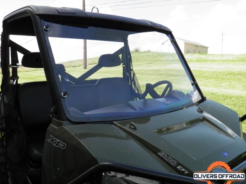 Polaris Ranger 900/1000 - 1 Pc Windshield with Vent, Clamp and Hard Coat Options