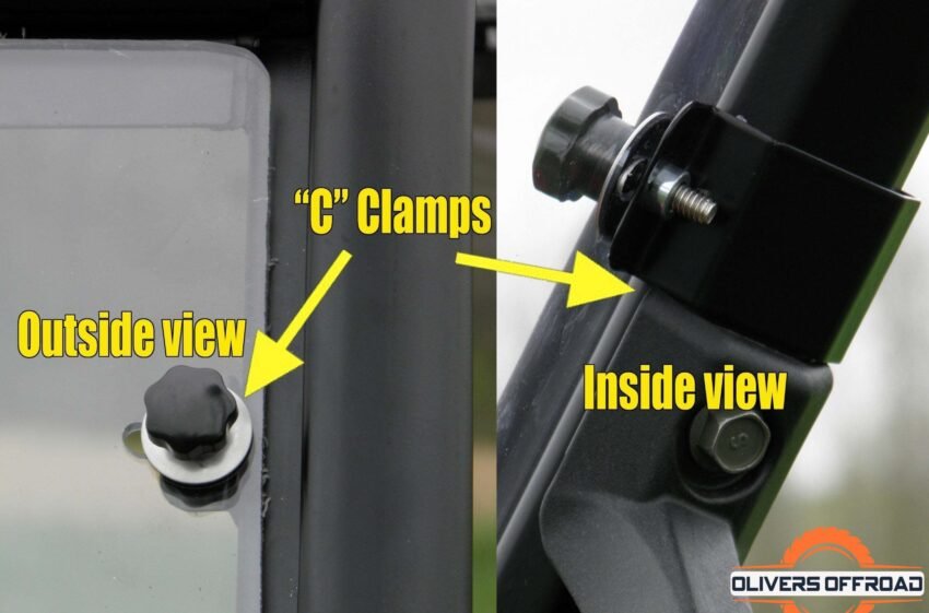 Polaris Ranger Fullsize with Pro Fit Cage - 2 Pc Windshield with Vent Option | UTV Accessories - Free shipping