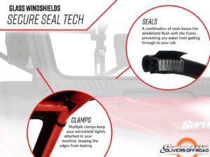 Polaris Ranger XP Kinetic Glass Windshield | UTV Accessories - Free shipping