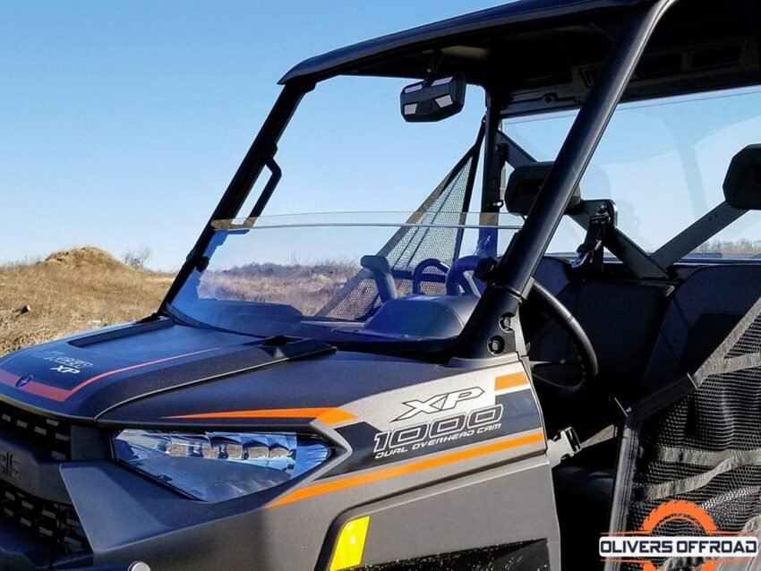 Polaris Ranger XP 1000 Crew Spike Front Half Windshield - Hard Coat | UTV ACCESSORIES - Free shipping