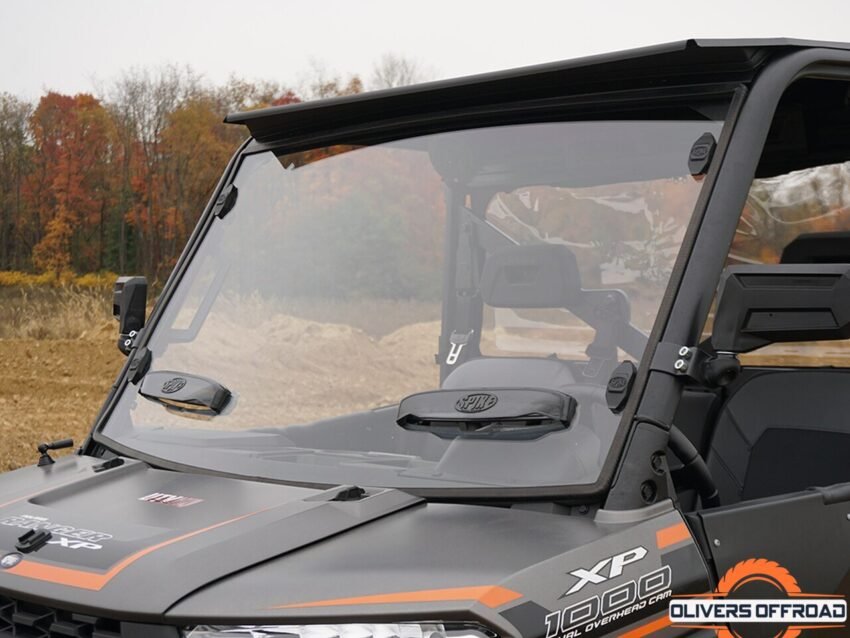 Polaris Ranger XP 1000 Crew Venting Windshield With TRR (Tool-Less-Rapid-Release) Mounting System | UTV ACCESSORIES - Free shipping