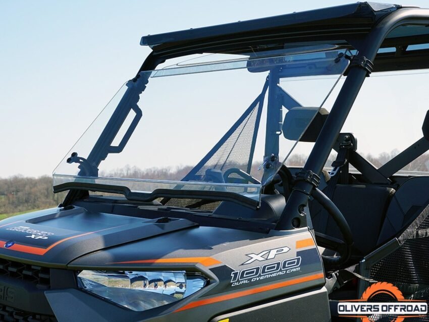 2019+ Polaris Ranger 1000 Crew Tilting Scratch Resistant Windshield | UTV ACCESSORIES - Free shipping