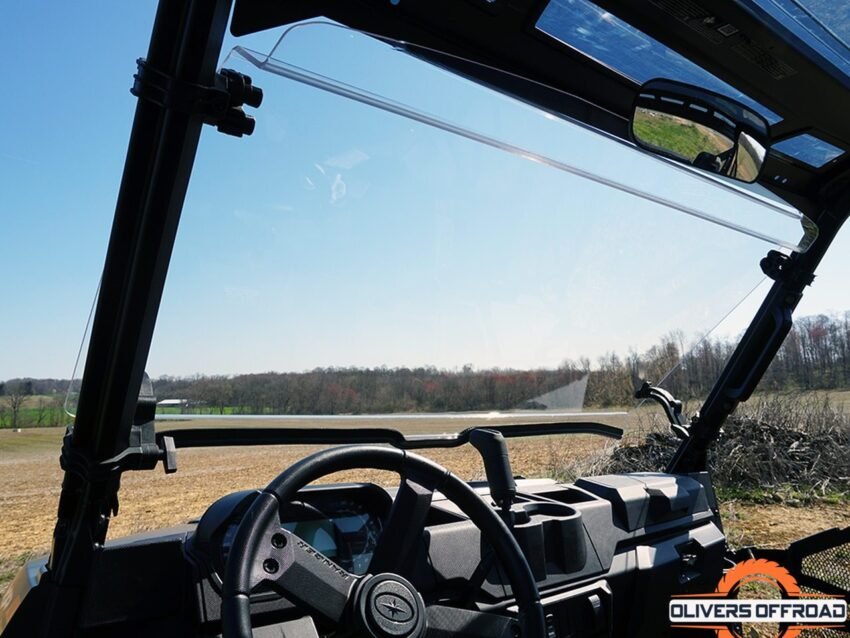 2019+ Polaris Ranger 1000 Crew Tilting Scratch Resistant Windshield | UTV ACCESSORIES - Free shipping