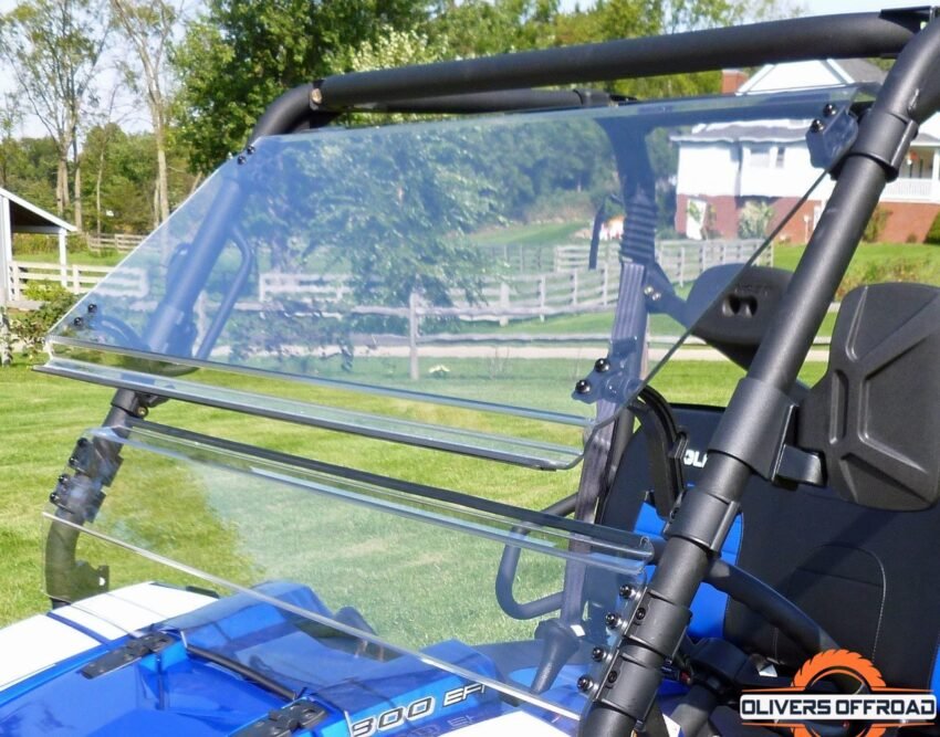 2010-2014 Polaris Ranger 800 Crew Tilting Scratch Resistant Windshield | UTV ACCESSORIES - Free shipping