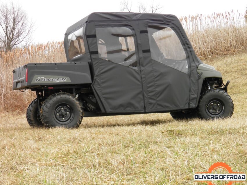 Polaris Ranger Crew 570 Mid Size - 4 Passenger - CAMO Full Cab Enclosure for Hard Windshield - Image 6