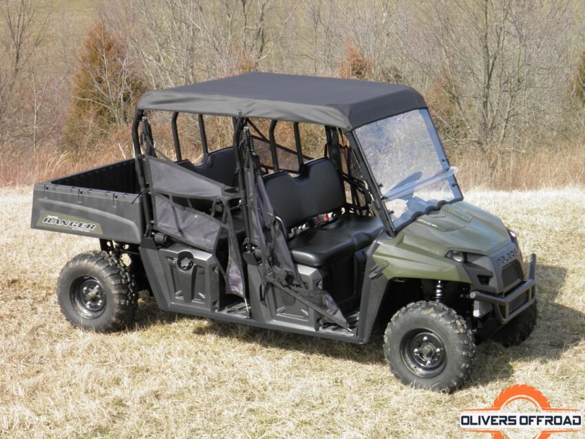Polaris Ranger Mid-Size Crew - Vinyl Windshield/Top Combo - Image 2
